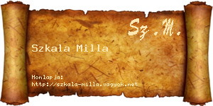 Szkala Milla névjegykártya